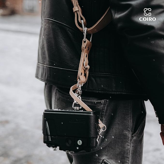 C Coiro Camera Harness for 2 Cameras Dual Shoulder Leather Camera Strap for DSLR/SLR, Camera Straps for Photographers