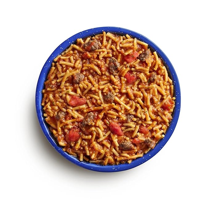 Mountain House Freeze-Dried Classic Spaghetti with Beef Marinara #10 Can – 7 Servings per Can – Emergency Survival Canned Food for Camping, Hiking & Backpacking – Fully Cooked Long-Term Storage Meal – 30-Year Taste Guarantee – Pack of 6 – Made in USA