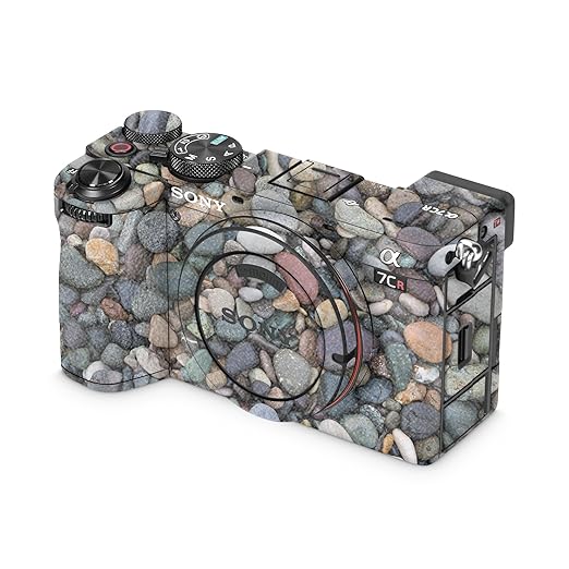 Glossy Glitter Camera Skin Compatible with Sony Alpha 7CR Camera (2023) - Riverbed - Premium 3M Vinyl Protective Wrap Decal Cover - Easy to Apply | Crafted in The USA by MightySkins