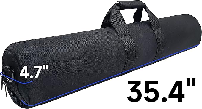 Linque TaktZeit Tripod Carrying Case Fits Tripod with Head up to 35.4"/27.5" Zippered Case with Shoulder Strap and Carry Handle for Light Stands, Boom Stand and Monopod