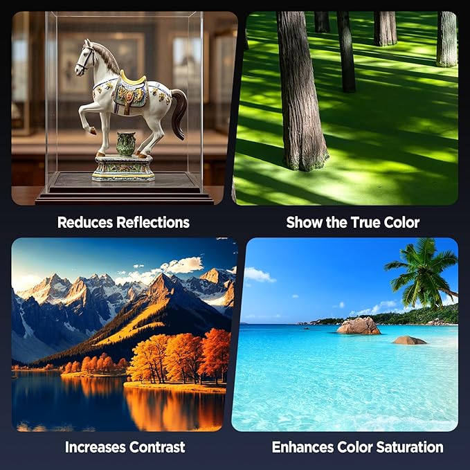 52mm Polarizing Filter for iPhone, Circular Polarized Lens with Upgraded Clip,Rotatable Cpl Filter Compatible with iPhone 16/15/14/13 Pro Max Samsung Moto Google TCL Phone