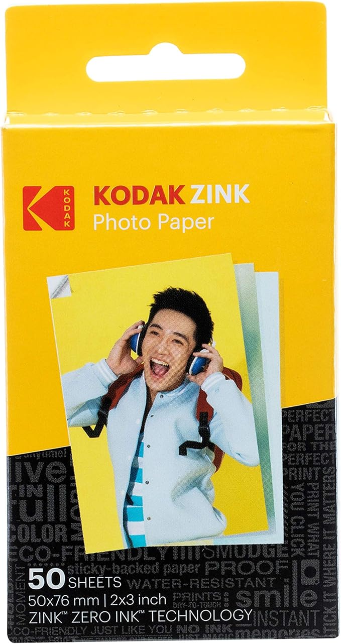 KODAK ROD-Z2X350 2''x3''Premium Zink Photo Paper 50 Sheets Compatible PRINTOMATIC