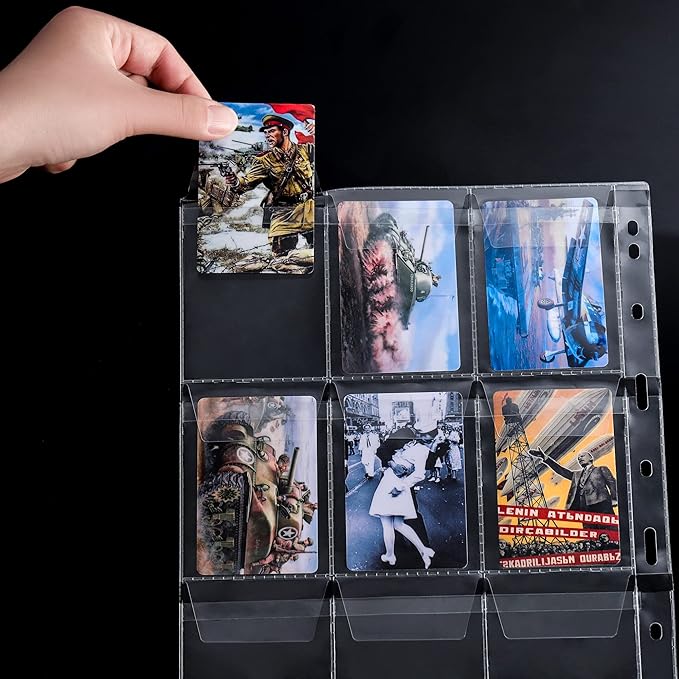 90 Pockets Coin Binder Pages - 2.5×3.3 inch Holders 10 pcs Loose-Leaf Sheets Acid-Free Collection Holders for Medallion Coin Stamp Currency Collecting Supplies 65x84 mm / 2.56x3.30 inch CS03209