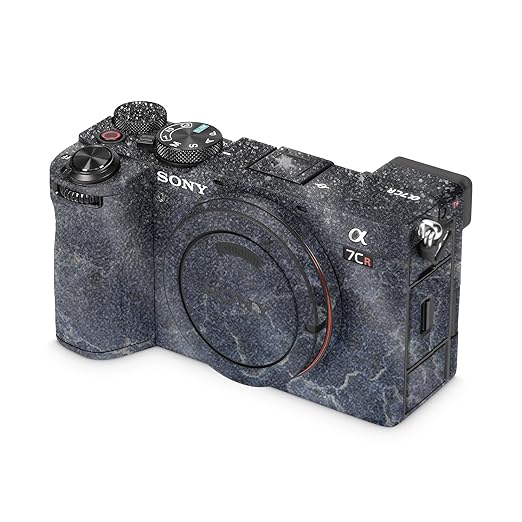 Glossy Glitter Camera Skin Compatible with Sony Alpha 7CR Camera (2023) - Dark Shimmer Marble - Premium 3M Vinyl Protective Wrap Decal Cover - Easy to Apply | Crafted in The USA by MightySkins