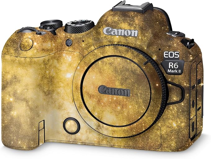 Camera Skin Compatible with Canon EOS R6 Mark II Camera (2022) - Golden Stars - Premium 3M Vinyl Protective Wrap Decal Cover - Easy to Apply | Crafted in The USA by MightySkins