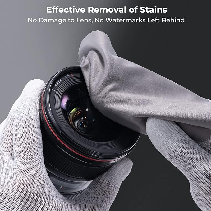 K&F CONCEPT 3 Pack Microfiber Cleaning Cloth（15x18cm）, Washable Lens Cleaning Cloth for Cleaning Camera Lenses, Glasses, Screens, Cameras, Eyeglasses, LCD TV Screens, Tablets