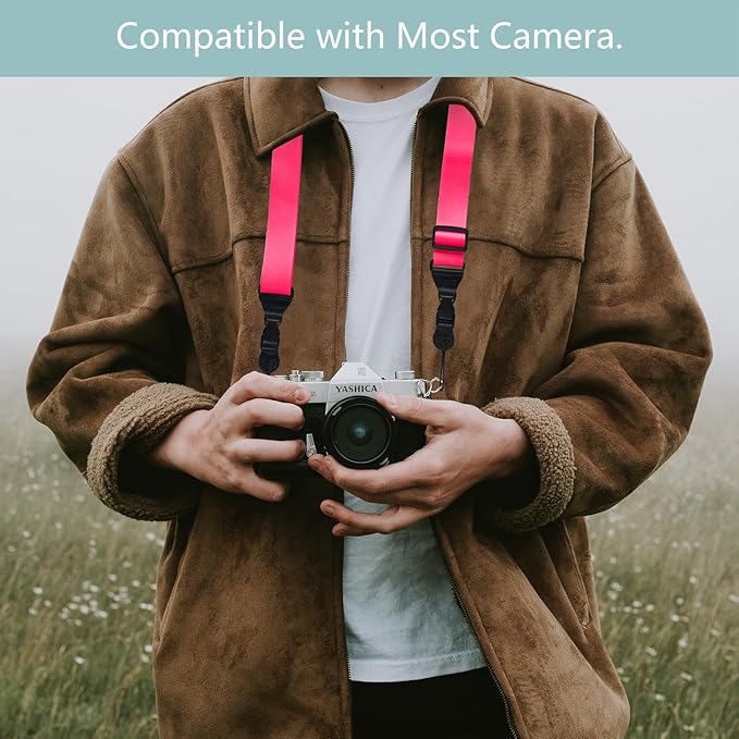 Adjustable Shoulder Strap:Comfortable iPad Strap Nylon Neck Lanyard for iPad/Samsung Tablet Case,Camera Binocular Crossbody Laptop Luggage Bag(Pink)