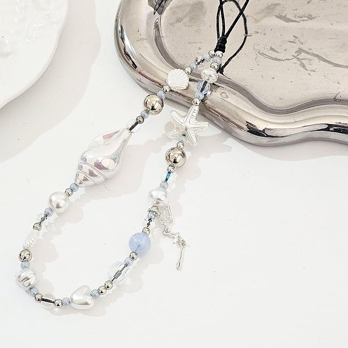 Beaded Camera Wrist Strap Cute Digital Camera Charm Lanyard Phone Charms Strap Beaded Camera Chain for Phone Bag Keychain