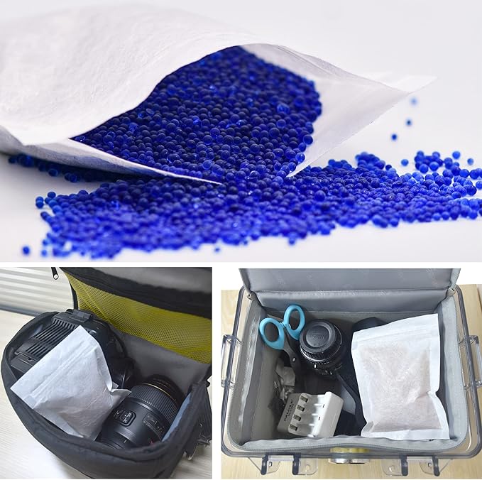 700 Packs Paper Bags, 6.3 by 8.2 Inch Resealable Nonwoven Zip Bags, Breathable Paper Storage Bags,Such for Silica Gel Beads, Desiccant, Jewelry, Samples