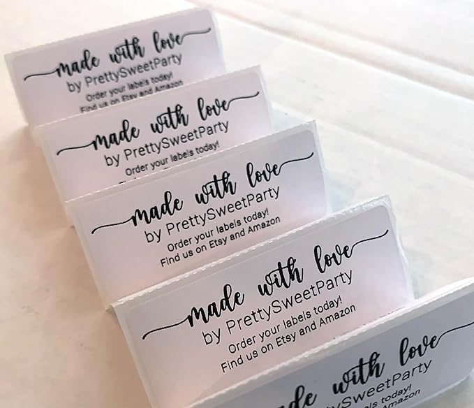 White Home Address Labels - Personalized Return Address Stickers, Custom Printed Mailing Labels for Envelopes, Packages, Wedding, Business (Handwritten Script Font)