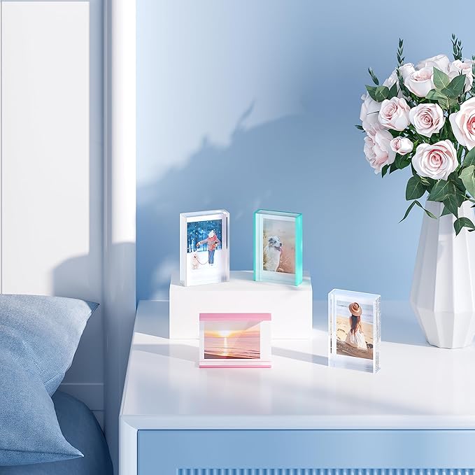 Instax Mini Film Picture Frames, 2x3 Fujifilm Polaroid Picture Frame, Mini Instax Acrylic Photo Frame, Wallet Size Instant Picture Frames, Desktop Small Photo Frame, Polaroid Photo Display Holder