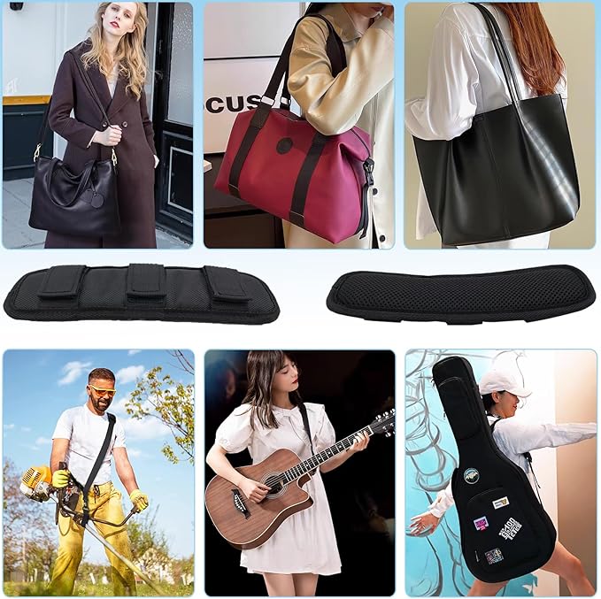 Soft Long Shoulder Strap Pad, Removable & Breathable & Thick Backpack Strap Pads for Bag Strap