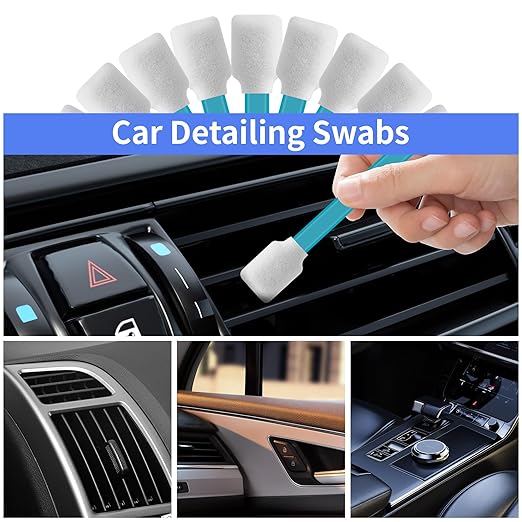 50 Pcs Large Solvent Resistant Professional Lint Free Swabs, 7.08" Long Handle Foam Swabs for Electronics, Camera Sensors, Printers, Optical Lenses