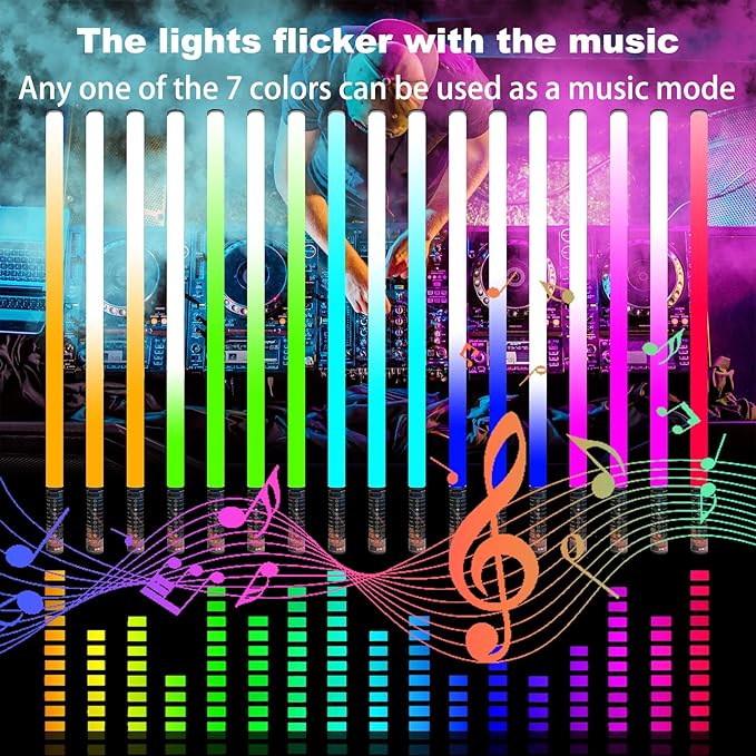 Portable LED Video Light Mood1 Photography Light Stick,Dimmable & Memory,Built-in 2000mAh Battery,4FT RGB Photo Lamp for YouTube,TikTok,Game Streaming,Party Bar (120cm)