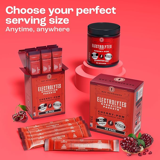 KEY NUTRIENTS Electrolytes Cherry Pom 20's