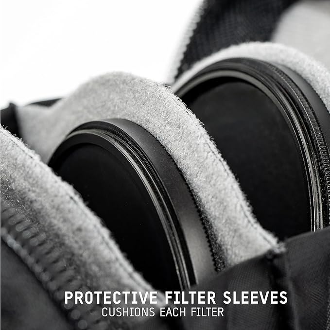 WANDRD Lens Filter Case - Store 4 Filters in Your Camera Backpack or Camera Case, Protect Photography Accessories from Scratches, Dust & Impact (Yuma Tan)