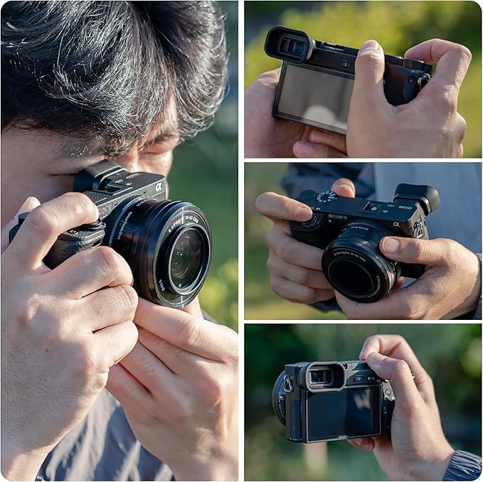 Kiorafoto Soft Silicon Camera Viewfinder Eyecup Eyepiece Eyeshade for Sony A6000 A6100 A6300 Eye Cup Protector Replaces Sony FDA-EP10