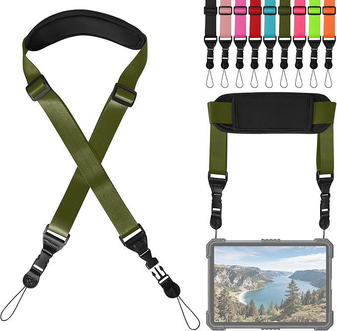 Padded iPad Binocular Camera Shoulder Strap, Nylon Neck Lanyard Strap for Tablet Case Crossbody Laptop Luggage Bag