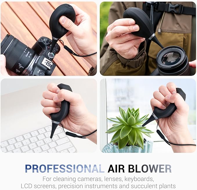 JJC Soft-Tipped Nozzle Air Blower Blaster for Digital SLR Mirrorless Camera Sensor CCD CMOS Lens Filter, Camera Lens Blower with Lanyard for Outdoor Travel Cleaning