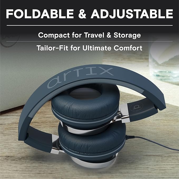 ARTIX CL750 USB C Wired Headphones with Mic & Volume Control Noise Isolating for iPhone 15-17, Samsung Computer Earphones Wired, On-Ear with Wire, Plug in and Play