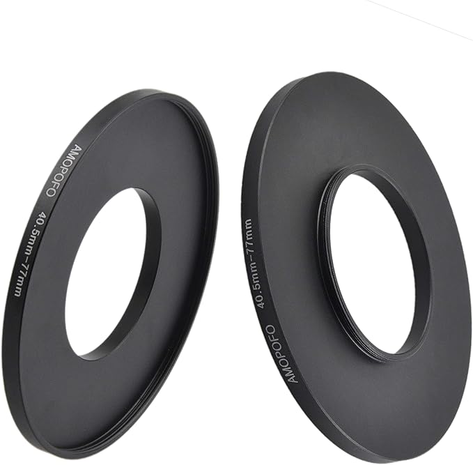 40.5 to 77mm Metal Step Up Ring Adapter for Canon,for Nikon,for Sony,for Fuji, Camera Lenses & UV,ND,CPL Camera Filters, Made from CNC Machined Space Aluminum with Matte Black Electroplated Finish