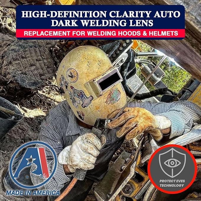 (TIG Masters Edition) Premium 2x4 Auto-Darkening Welding Lens - High-Definition Clarity (Shade 9, Masters Edition)