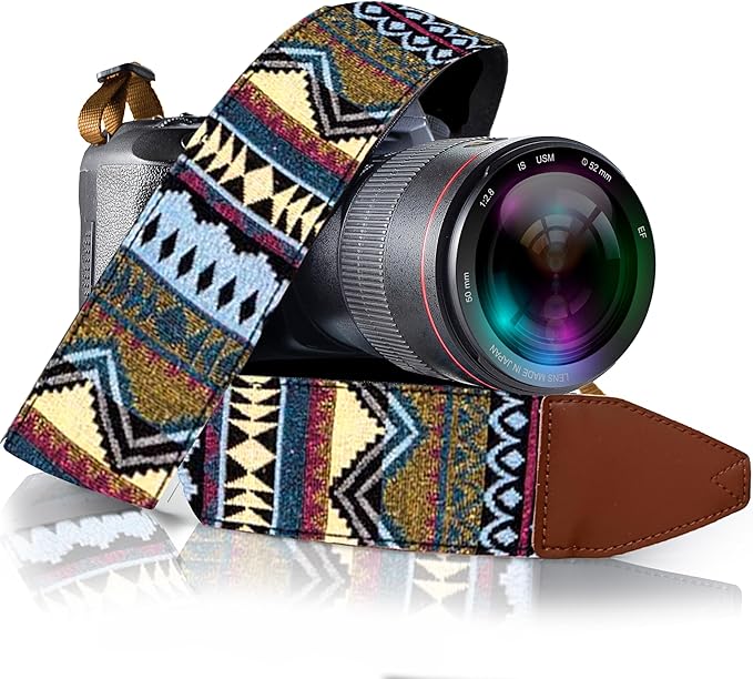 Art Tribute Camera Strap for All DSLR and Mirrorless Cameras. Add Your Name Or Initials Make It a Personalized Gift
