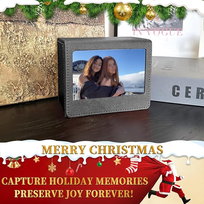CAIYOULE Picture Holder Case for Fujifilm Instax Wide/EVO/Wide 400/300/210/Polaroid I-Type/Now/OneStep/GO Instant Camera Films, Photo Storage Box with Photo Pouch Can Hold 50+ Films, Black