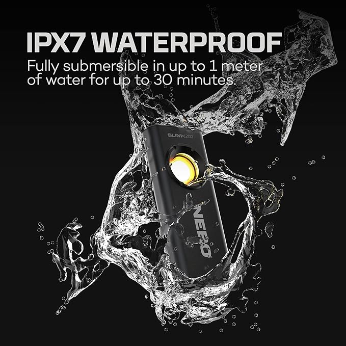 NEBO Slim+ 1200, Powerful and Rechargeable 1200 Lumen Pocket Light