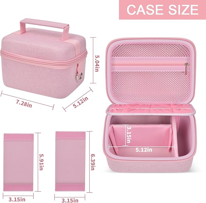 ANKHOH Vlogging Camera Case for Duluvulu/for Zostuic/for YIGLLO/for Gavonde/for Canon/for Kodak Pixpro Digital 4K 5K Camera Carrying Travel Bag for SD Cards, Accessories(Box Only)(Pink)