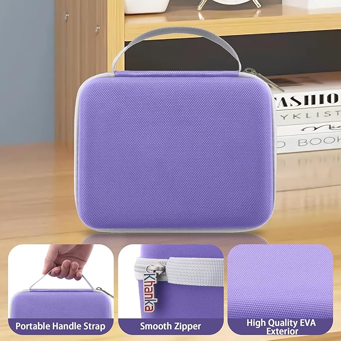 khanka Hard Carrying Case for Polaroid Now 3rd Gen I-Type,Now+ 3rd,Now 2nd,Now+ 2nd Gen,Flip,Originals Now I-Type,Originals Now+,I-2,OneStep+,OneStep 2 Instant Film Camera(Purple Case)