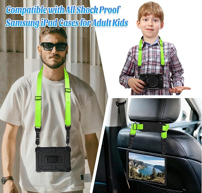 Padded iPad Binocular Camera Shoulder Strap, Nylon Neck Lanyard Strap for Tablet Case Crossbody Laptop Luggage Bag