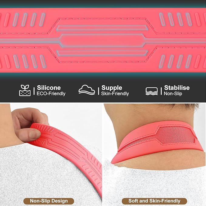 Neck Strap Silicone Camera Straps - Padded Camera Strap, 1.5" Wide Adjustable Nylon Shoulder Strap - Compatible with Canon, Nikon, Sony, and More DSLR and Mirrorless Cameras (Fuchsia)