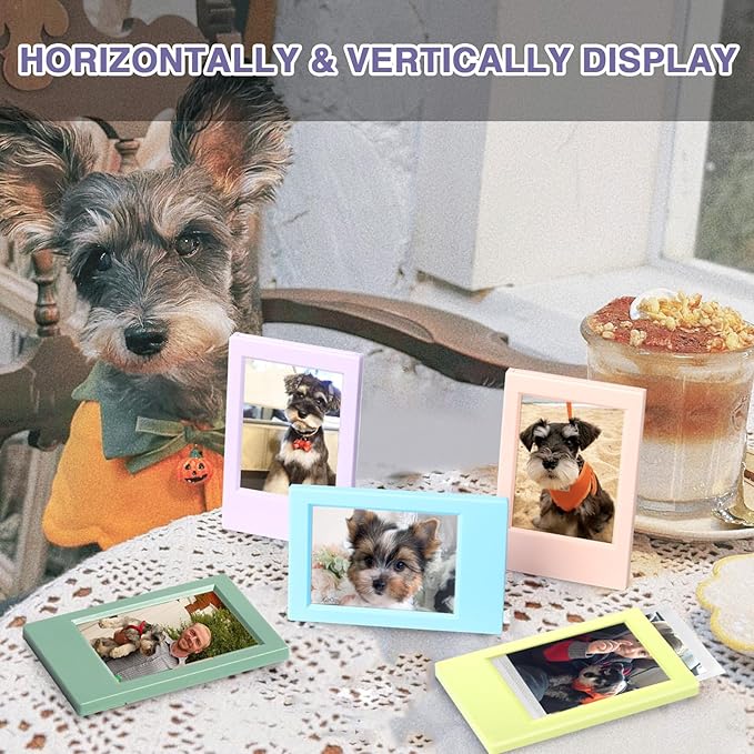 CAIYOULE Mini Photo Frame for Instax Mini 12/11/EVO/SE/8/7+/99 3'' Film-Colorful for Polaroid 2.15x3.4 Picture Frame (5 Pack)