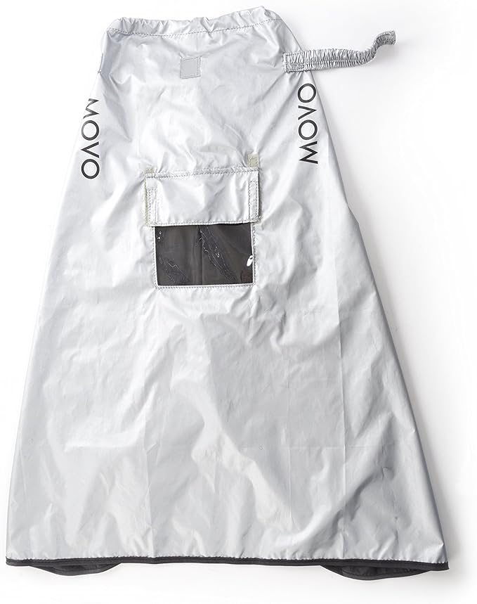 Movo CRC03 Extra-Long Camera Rain Coat Rain Cover for DSLR Cameras, Lens, and Tripod (Metallic Gray)