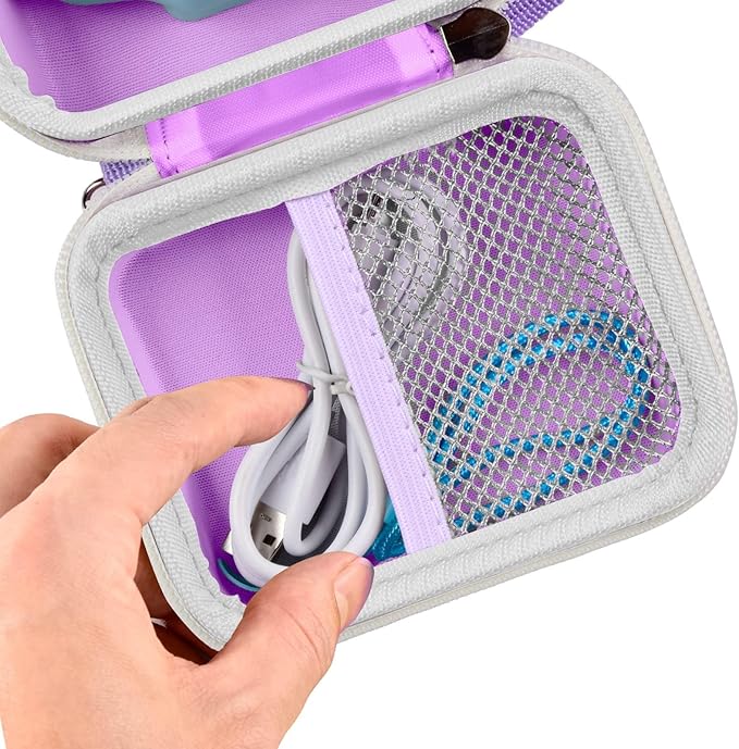 ANKHOH Camera Case for Seckton/for Desuccus/for PROGRACE/for Rindol/for GKTZ/for Dylanto/for GPOSY/for OZMI Kids Digital Camera, Kid Camcorder Storage Box Cable Accessory-Bag Only, Light Purple
