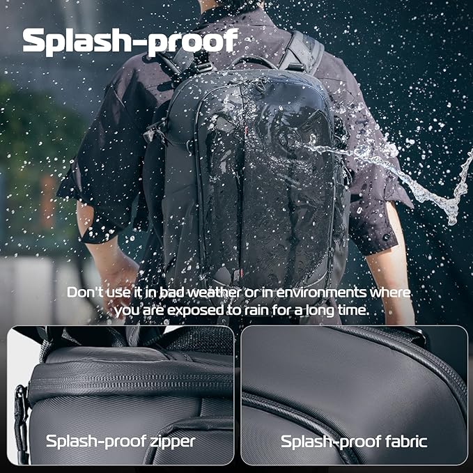 ULANZI Camera Backpack Professional Bag, Water-Resistant Photography Camera Case Anti Theft Travel for Photographers DSLR Mirrorless Camera Lens Tripod Holder 16" Laptop Black 22L | Water-Resistant, Anti Theft, Travel, for Photographers, DSLR