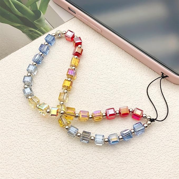 Beaded Camera Wrist Strap Cute Digital Camera Charm Lanyard Phone Chain Keychain Beaded Phone Lanyard Bag Charm