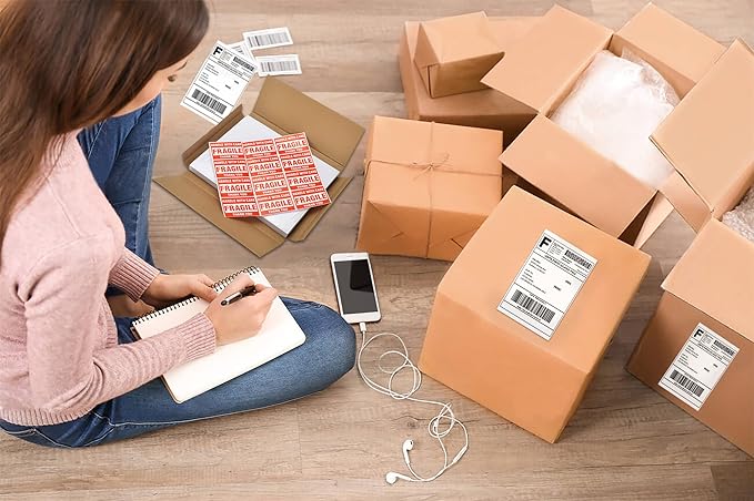 Half Sheet Shipping Labels, 8.5" x 5.5" Address Labels, Half Sheet Self Adhesive Mailing Labels for Laser & Inkjet Printers (150 Sheets, 300 Labels)