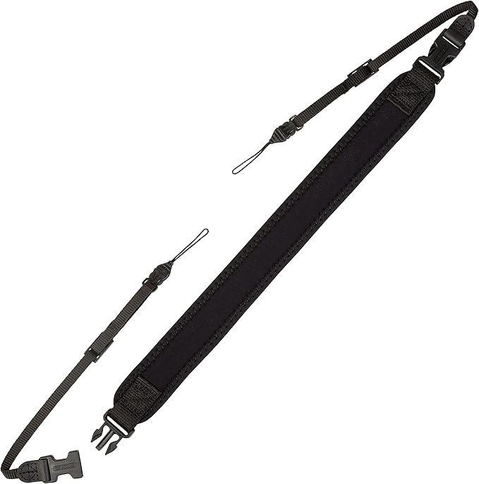 OP/TECH USA DSLR Camera Strap for Mirrorless Cameras – Quick Release Camera Strap, Comfortable Neck Strap, Durable Camera Accessories for Lightweight Cameras (Black)