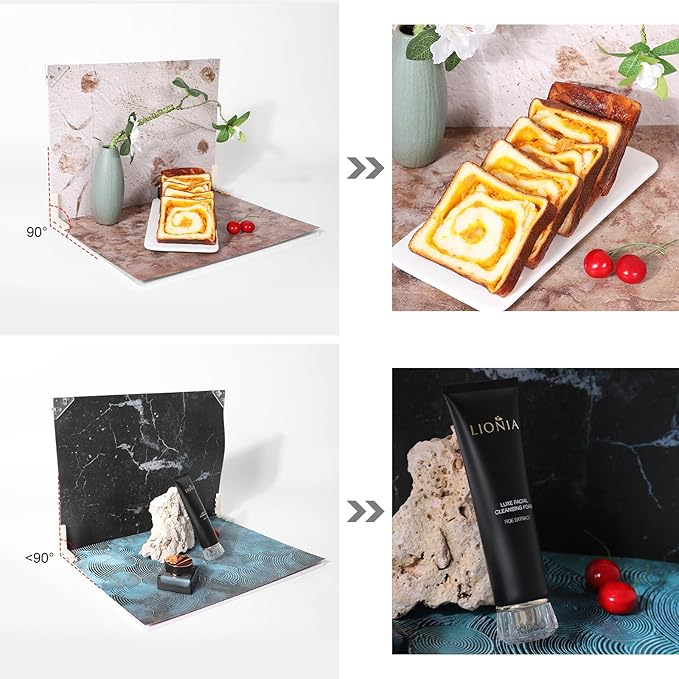 Photo Backdrop Board 16x12 Inch, Waterproof Product Photography Boards 7pcs 14patterns Table Top Food Background Kit - Flat Lay Props for Jewelry, WEFAMALEII (14 Colors)