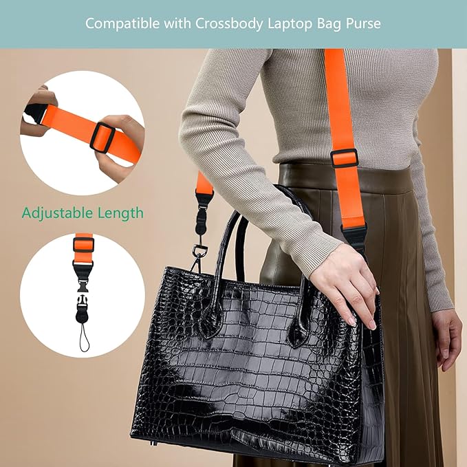 Adjustable Shoulder Strap:Comfortable iPad Strap Nylon Neck Lanyard for iPad/Samsung Tablet Case,Camera Binocular Crossbody Laptop Luggage Bag(Orange)