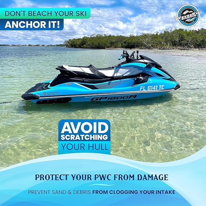 WAVESRX AnchorMate Bungee Line | Boat Bungee Dock Lines for Boats, PWCs & Kayaks | Absorbs Shock from Swells & Wind, Prevents Anchor Dislodging | Perfect for Anchoring, Mooring & Tethering