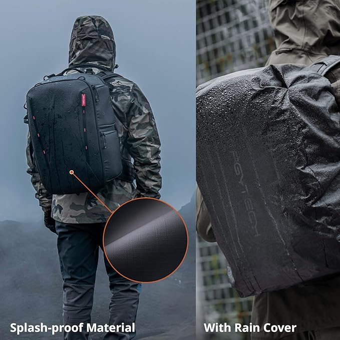 PGYTECH OneMo 2 35L-45L Camera Backpack with Shoulder Bag for 17" Laptop, Waterproof DSLR Camera Pack for Canon/Nikon/Sony, Extra Large Photography Bag, Drone Backpack for DJI Mini 3 Pro/Mavic 3/ FPV