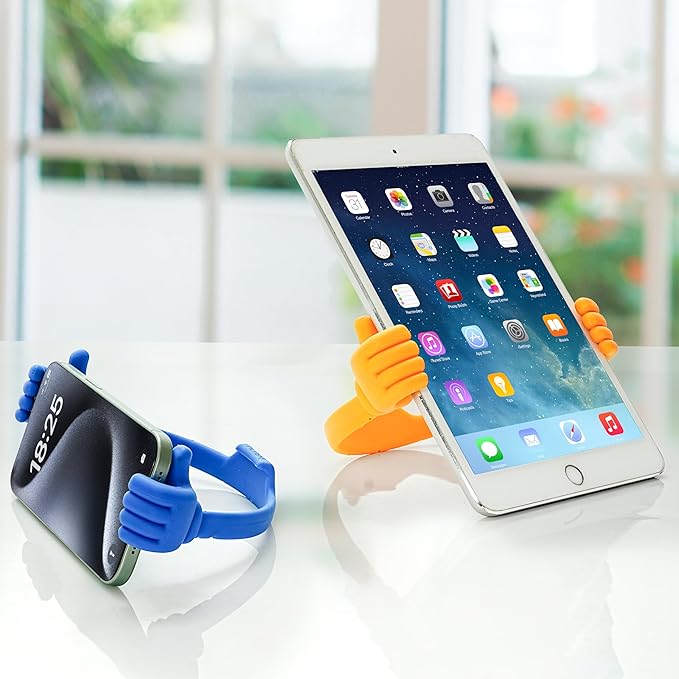 Honsky Cell Phone Stand Holder, Thumbs Up Lazy Phone Stand, Universal Adjustable Flexible, Cute Perfect Valentine's Day Gifts for Him/Her,Gifts for Couples, Compatible with Cell Phones,Yellow
