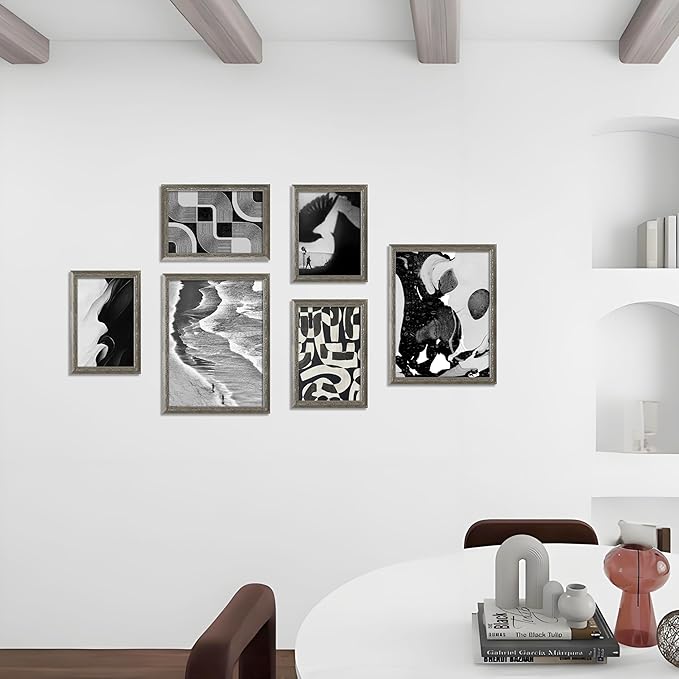 VIOLABBEY 12x18 Picture Frame Sliver, Vintage Photo Frames Ornate without Mat for Wall Hanging