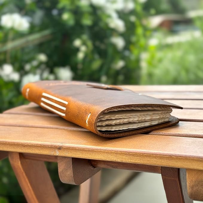 Tolredo Made in Canada Premium Hunting Journal Top-Grain Cowhide Leather Hunting Logbook Gift for Huntsman, 96 Bleed Proof Pages(8.3"X4")