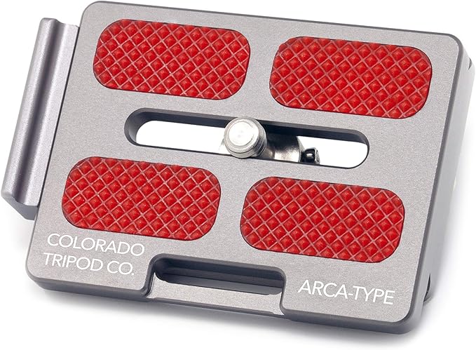 Colorado Tripod Arca Plates 60mm Universal Arca Swiss Quick Release Plate for Tripod Ball Head with Hand-Adjustable Stainless Steel Screw & Removable Rear Stopper - Gunmetal Color