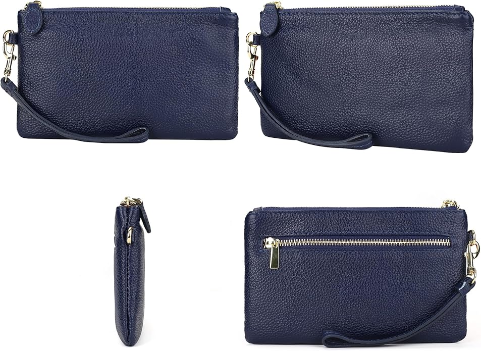 befen Genuine Leather Wristlet Clutch RFID Blocking Bag Cell Phone Wallet Purse Wristlet Wallet Purses and Handbags for Women