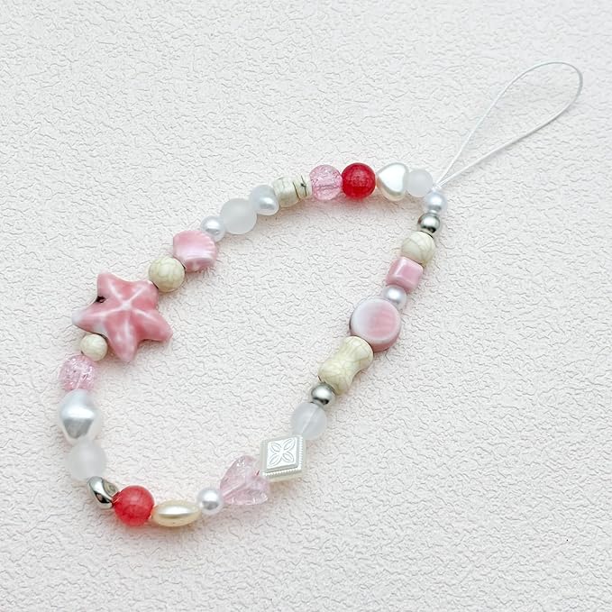 Beaded Camera Wrist Strap Cute Digital Camera Charm Lanyard Phone Chain Keychain Beaded Phone Lanyard Bag Charm